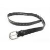 Buy cheap 2.2cm Width Womens Leather Studded Belts , Black Studded Belt With Cutout Effect from wholesalers