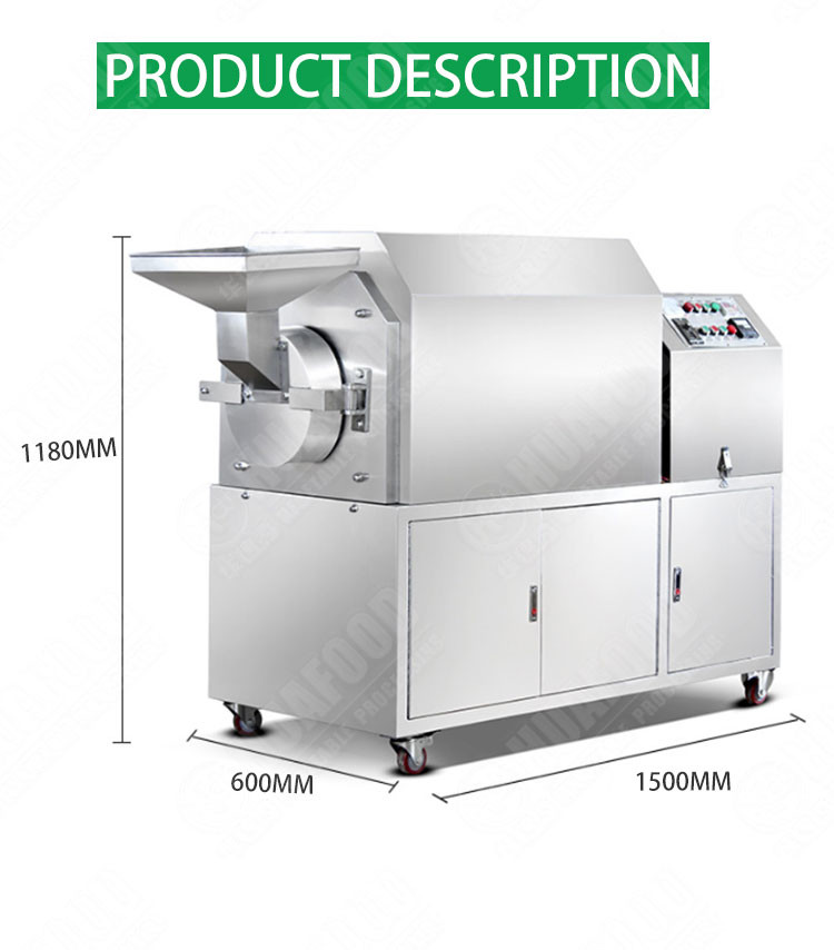 Peanut Soybean Seed Barley 50kg/time Nut Roasting Machine