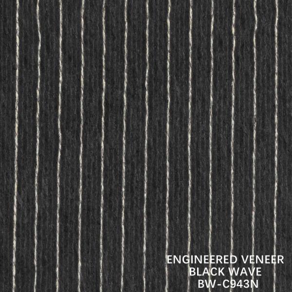 Buy cheap 2500-3100mm Wood Veneer Black Ripple 943N Black And White For Wall Covering from wholesalers