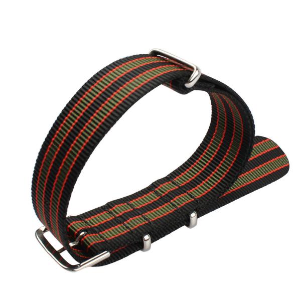 Buy cheap 26mm Stripe Nylon Strap Watch Bands Colorful Polished Buckle from wholesalers