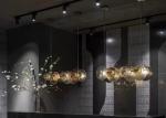 Luxury Hanging Pendant Lights Led Lighting Modern Flower Glass Chandeliers And