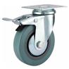 Buy cheap Swivel Grey rubber caster with front brake , 2"-5" light medium duty PVC Caster for furniture, Moving castor from wholesalers