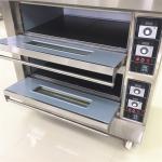 Mini Electric 304 Stainless Steel Baking Oven 400C 2 Deck 4 Tray Oven