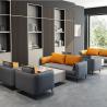 Buy cheap Less Simple Commercial Office Furniture Grey 3 Seated Offical Office Officefurnituresofa Sofa Leather Sofa Set Modern Small Sofa from wholesalers