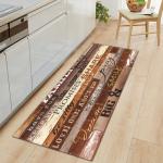 Wood Grain Absorbent Door Mat 40*120cm 60*180cm Bedroom Floor Carpets