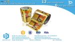 Customized color printing plastic film roll for flour powder packaging