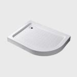 Pure Resin Corner Shower Base Single Threshold 3 Wall Alcove Shower Tray 60 x 32