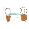 Buy cheap Recycled Fashion Design Flat Paper Handle Kraft Gift Bag Flower Carrier Bag,Flower carrier bag kraft paper flower carrie from wholesalers