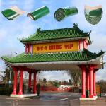 Ceramic Roof Ornaments Green Chinese Roof Tiles For Buddhist Temple Building