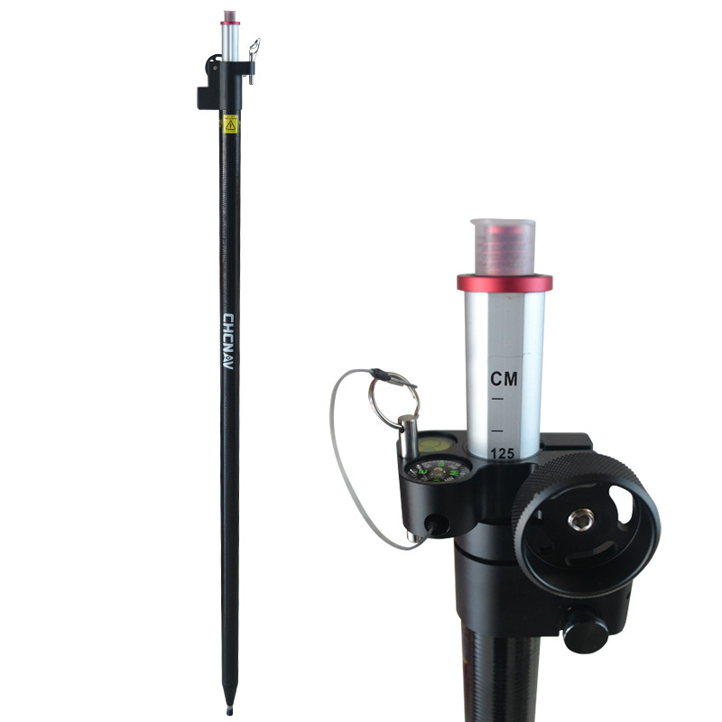Carbon Fiber Extendable Pole For GPS RTK GNSS Telescopic Rover Pole CHC GPS Surveying Pole