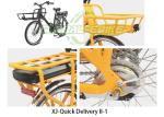 Adults Steel Frame Cargo EBike , Electric Bike With Front Bucket 25KM/H