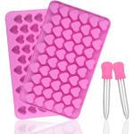 Silicone Mini Heart 55-Cavity Molds For Baking, Heart Shape Ice Cube Candy