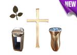 Ref .BD014 Brass Cross Tombstone Decoration Material Copper Alloy Brass