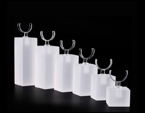 Buy cheap 6 Clear Acrylic Multi Level Ring Display Stands Ring Holder H:25/35/45/55/65/75mm from wholesalers