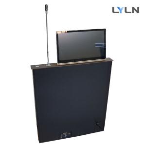 Wholesale Pop Up Retractable Monitor integrating with gooseneck mic at the left side from china suppliers