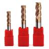 Buy cheap Bronze Coating Hrc45 Milling Cutters For Metal HSS 4 Flute End Mill High Toughness from wholesalers