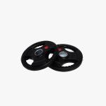 Cast Iron 2.5kg Black Gym Barbell Weight Plate , Rubber Coated Barbell Bumper