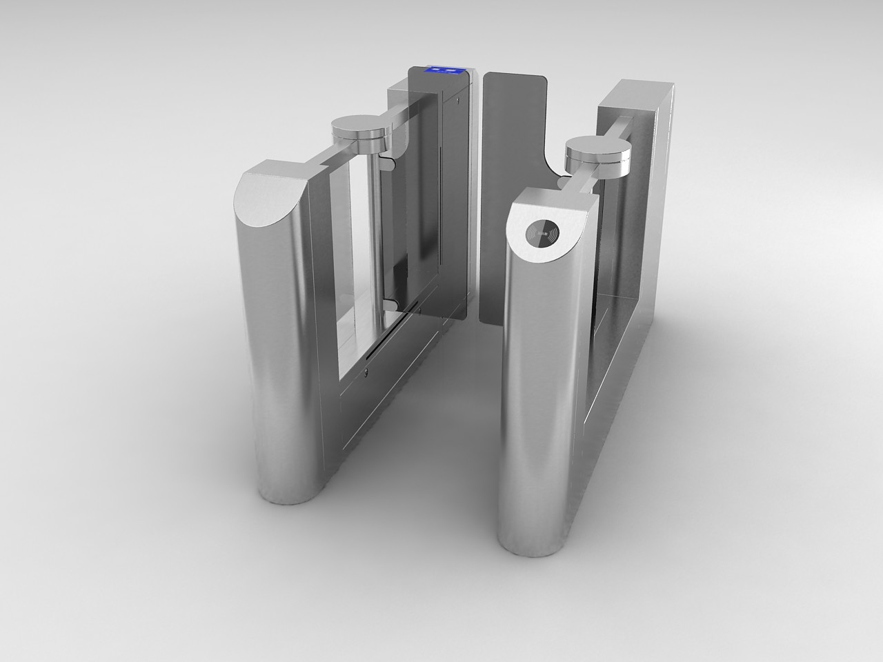 Automatic Speed Gate Turnstile High End Servo Motor Full Height QR Reader