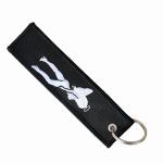 White Woman Double Sided Embroidery Keychain Metal Keychain Motorcycle Keychain