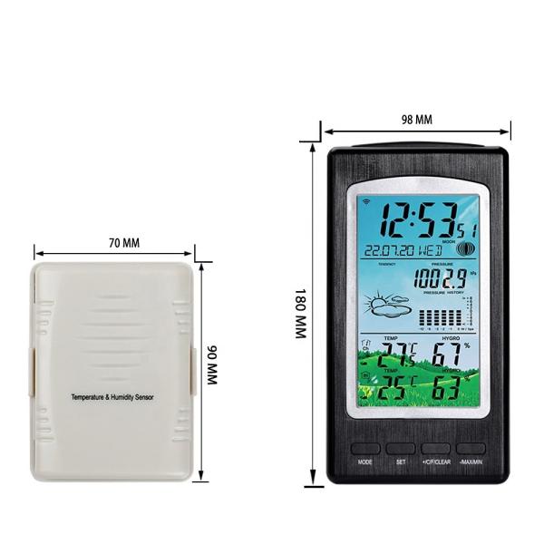 Indoor And Outdoor Wireless Weather Station With Precision Temperature And