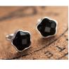 Buy cheap 925 Sterling Silver Star Black Onyx Stud Earrings (XH03125W) from wholesalers