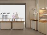 Wall Mounted Jewelry Showcase Display With LED Light Irregular Golden Jewelry