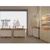 Buy cheap Wall Mounted Jewelry Showcase Display With LED Light Irregular Golden Jewelry Display Cases from wholesalers