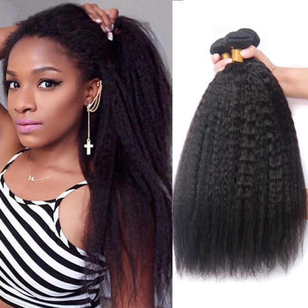 Buy cheap Smooth 8 Inch Peruvian Kinky Straight Hair Weave For Black Women from wholesalers