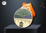Zinc Alloy Custom 5K Race Medals 65*4MM Background Sandblast Medaillen