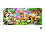 Wall Art 3D Lenticular Picture Flip Cute Cats And Dolphins With 12X17 Inches