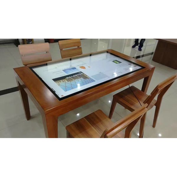 Waterproof Study Screen Coffee Table 43'' Interactive Kiosk Multi-Touch Screen Gaming Smart Coffee Table