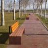 Buy cheap Contemporary Urban Street Rust Finish Corten Steel Bench With Wood Seat from wholesalers