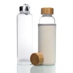 Wholesale 500Ml Transparent High Borosilicate Glass Water Bottle With Stainless