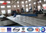 10m HDG Tapered Galvanised Steel Pole for 11kv Power Transmission / Square