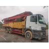 Buy cheap 12000*2550*4000 mm Red Used Mobile Heavy Equipment Benz Chassis 49 Meter Concrete Pump from wholesalers