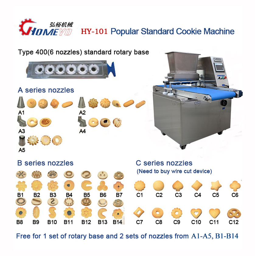 Type 400 Automatic Industrial Cookie Machine Maker 220V PLC Controlled