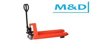 1.5 / 2 Ton Yellow Color Manual Pallet Truck , Steel Hand Pallet Truck With PU