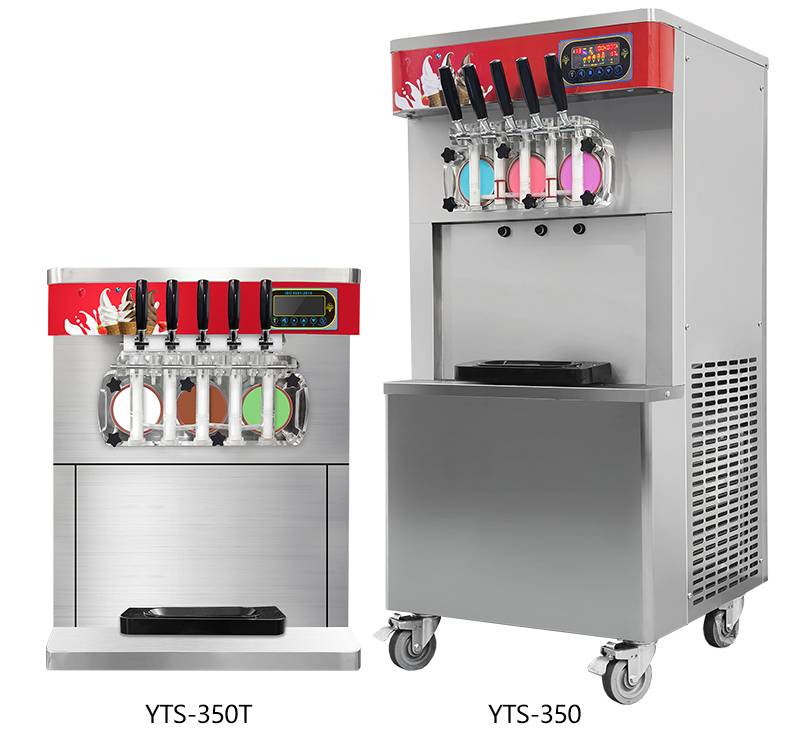 5 Flavors Automatic Ice Cream Making Machine Continuous Production Capacity 225-250 cups /100g Refrigerating R410a R134A