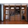 Buy cheap Traditional Chinese Elegance Dark Wood Effect Wardrobe With Glass Accents And Integrated Desk from wholesalers