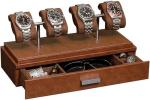 ROTHWELL Luxury Watch Display Case for 4 Watches – Leather Watch Box with