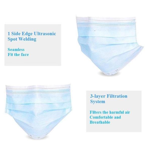 Buy cheap Breathable CE FDA 3 Ply Non Woven Face Mask from wholesalers