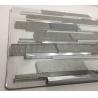 Buy cheap Art Gray Select Glass Mosaic Tile Backsplash Mix Aluminum Mosaic Strip Shaped from wholesalers