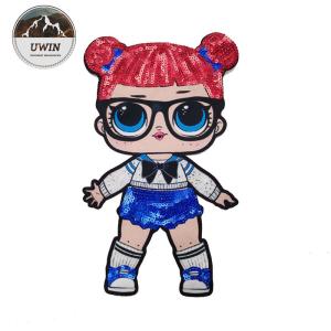 Buy cheap Various Design Doll Embroidered Badge Patch With Sequin / Weave Material from wholesalers