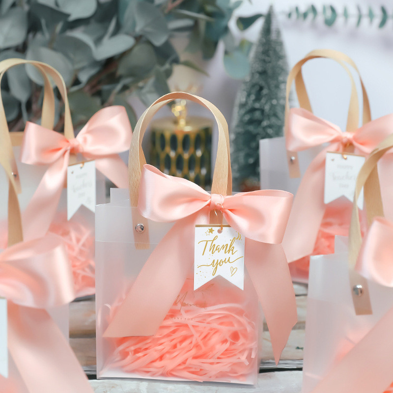 Custom Printed High-end Transparent Gift Packaging Bags Frosted Bag Birthday Gift Teacher's Day Gift