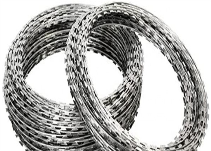 Hot Dipped Galvanized Bto-28 Razor Barbed Wire Cross Style Concertina Fence Mesh