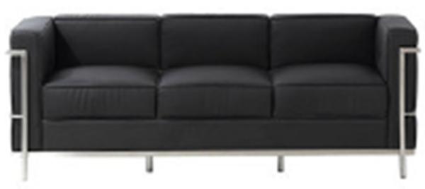Buy cheap modern club 3 unit sofa with chromed foot from wholesalers