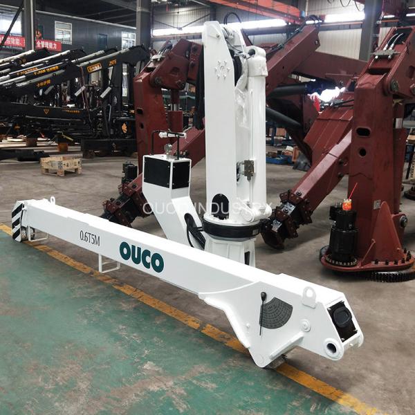 Buy cheap Q345b Steel 0.6T5M Hydraulic Telescopic Boom Crane Ship Marine Deck Crane from wholesalers