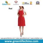 Hot sale popular red color custom advertising apron for sales promotion cheap