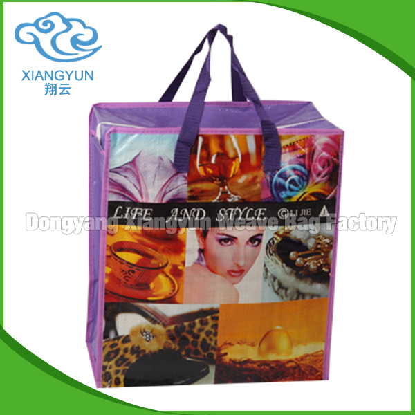 customized logo designs printing pp shopping bags zip shopping bags