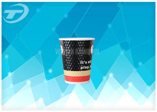 Buy cheap Diamond Disposable Paper Cups with lids Anti Slip Design , Double Wall For Hot Drink from wholesalers